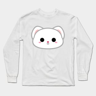 Cute Snow Ermine Long Sleeve T-Shirt